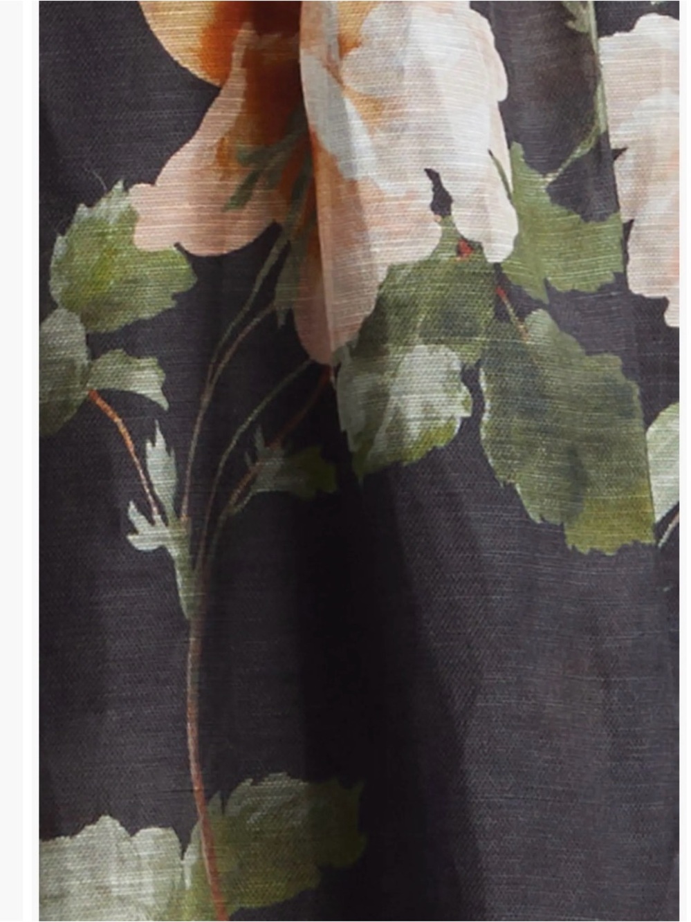 Zimmermann Black Midi Dress with Peach and Cream Florals- NWT - Picture 7 of 7